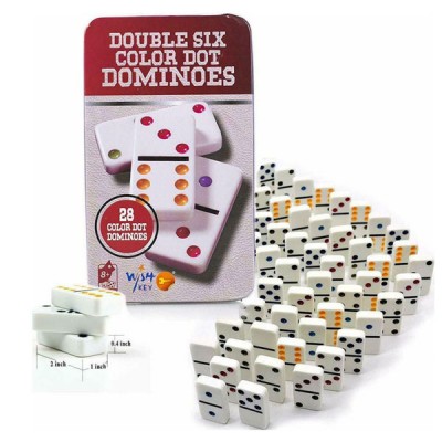 Επιτραπέζιο Παιχνίδι Ντόμινο Double Six Color Dot Dominoes 28 Pieces