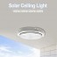 Αδιάβροχο Ηλιακό Φωτιστικό Οροφής 400W LED Ψυχρού Λευκού Φωτισμού 6500K με Φωτοκύτταρο, Timer & Χειριστήριο - Solar LED Lamp Άσπρο