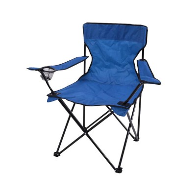 Καρέκλα Camping Πτυσσόμενη Μπλε/Μαύρο με Μεταλλικό Σκελετό