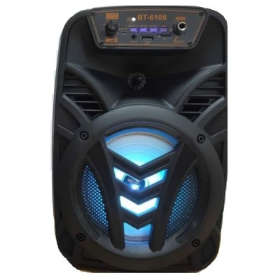 Μεγάλο Φορητό Bluetooth Διπλό Ηχείο Φωτορυθμικό LED RGB Αυτοενισχυόμενο Ασύρματο με Είσοδο AUX (3,5mm & 6mm) για Μικρόφωνο Karaoke, USB στικ & SD Player