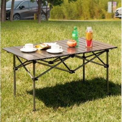Αναδιπλούμενο Φορητό Μεταλλικό Τραπέζι για Ελεύθερο Camping και Picnic 95x50x55 cm