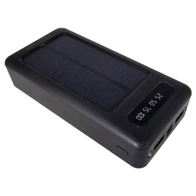 Ηλιακά Επαναφορτιζόμενο PowerBank YF-444 40.000mAh με 2 Θύρες USB-A & 1 Θύρα Type-C Φωτιστικό LED - Solar PowerBank
