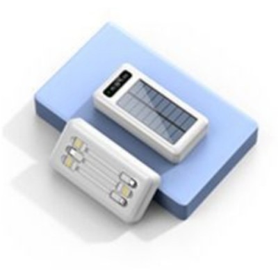 Ηλιακά Επαναφορτιζόμενο Power Bank 30.000mAh με 2 Θύρες USB-A & 1 Θύρα Type-C Φωτιστικό LED - Solar Power Bank