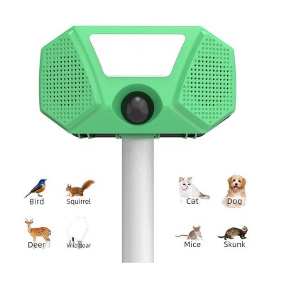 Ηλιακό Επαναφορτιζόμενο USB Απωθητικό Πουλιών & Μικρών Ζώων με Υπέρηχο, Φλας & Ηχογραφημένους Ήχους με Μορφή Πουλιού