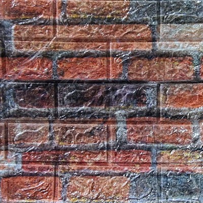 Τρισδιάστατα Αυτοκόλλητα Τοίχου – Ανάγλυφη Ταπετσαρία Τούβλο 77cm x 70cm 4 Τεμάχια 22389 – 3D Foam Wall Sticker