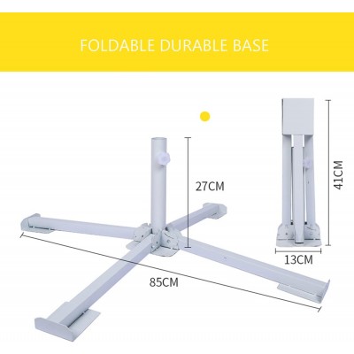 Πτυσσόμενη Λευκή Μεταλλική Βάση Ομπρέλας
