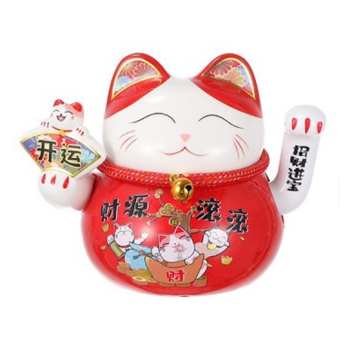 Διακοσμητική Τυχερή Γάτα Καλωσορίσματος  16x12cm - Feng Shui Welcome Cat