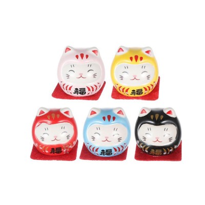 Σετ με 5  Διακοσμητικές Τυχερές Γάτες Καλωσορίσματος  4x4cm - Feng Shui Welcome Cats