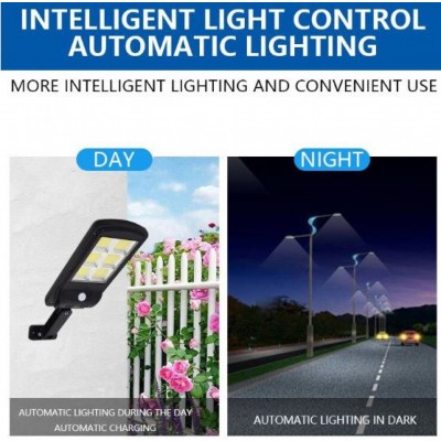 3x Αδιάβροχοι Ηλιακοί Προβολείς κoί 6 COB LED 450W  - Φωτιστικά Δρόμου με Τηλεχειριστήριο, Ανιχνευτή Κίνησης, Φωτοκύτταρο & Φωτοβολταϊκό Πάνελ W-756-6x3