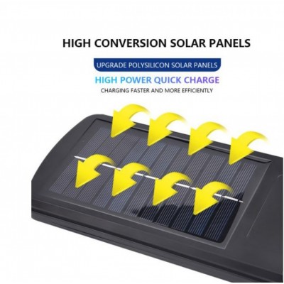 3x Αδιάβροχοι Ηλιακοί Προβολείς κoί 6 COB LED 450W  - Φωτιστικά Δρόμου με Τηλεχειριστήριο, Ανιχνευτή Κίνησης, Φωτοκύτταρο & Φωτοβολταϊκό Πάνελ W-756-6x3