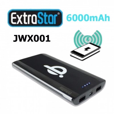 Power Bank - Μπαταρία 6.000mAh για Κινητά, Κάμερες & Tablet με Ασύρματη Φόρτιση ExtraStar JWX001