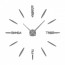 Αυτοκόλλητο Ρολόι Τοίχου Ακρυλικό DIY με Ελληνικές Λέξεις και Αθόρυβο Μηχανισμό Quartz 90x90 cm