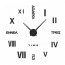 Αυτοκόλλητο Ρολόι Τοίχου Ακρυλικό DIY με Ελληνικές Λέξεις και Λατινικούς Αριθμούς 90x90 cm