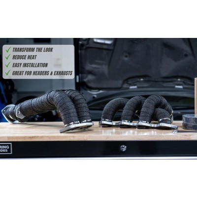 Θερμομονωτική Ταινία Λαιμού Εξάτμισης 10μ Μαύρη - Exhaust Insulating Wrap Tape - Μηχανή, Αυτοκίνητο, Φορτηγό