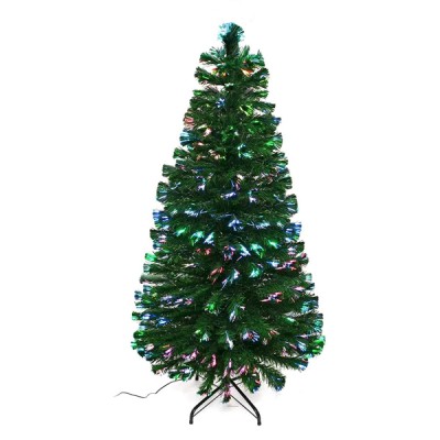 Αυτοφωτιζόμενο Χριστουγεννιάτικο Δέντρο με Αστέρι 120εκ Οπτικής Ίνας Εναλλαγής Χρωμάτων