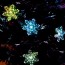 Αυτοφωτιζόμενο Χριστουγεννιάτικο Δέντρο 120εκ Οπτικής Ίνας LED RGB με Χιονονιφάδες και Αστέρι στην Κορυφή