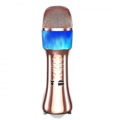Ασύρματο Μικρόφωνο Karaoke με Ενσωματωμένο Ηχείο, Led Light BT Q99 Τυρκουάζ