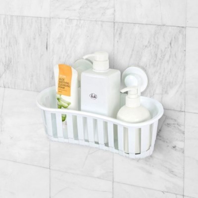 Βάση Οργάνωσης - Θήκη για Σαπούνι & Σφουγγάρια για το Μπάνιο & την Κουζίνα με Βεντούζες Πλαστική 29.5x14x6cm