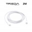 Καλώδιο Γρήγορης Φόρτισης και Μεταφοράς Δεδομένων 2m USB-C σε Lightning  2.1A Treqa CA-2014 Λευκό