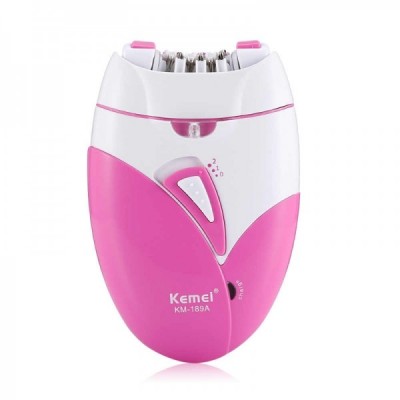 Επαναφορτιζόμενη Γυναικεία Αποτριχωτική Μηχανή για Σώμα & Μπικίνι Kemei KM-189A (Άσπρο-Ροζ)