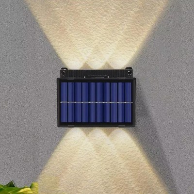 4x Ηλιακά Vintage Διακοσμητικά LED Αδιάβροχα Επιτοίχια Φωτιστικά 10Lm Θερμού Κίτρινου Ατμοσφαιρικού Φωτισμού με Φωτοκύτταρο - Σετ 4 Τεμαχίων
