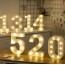 Πλαστικά Διακοσμητικά Γράμματα και Αριθμοί με Led Θερμό Λευκό Φωτισμό Μπαταρίας