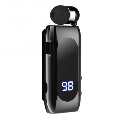 Ασύρματο Ακουστικό Bluetooth Handsfree - K55 Retractable - Μαύρο - για Android και iOS