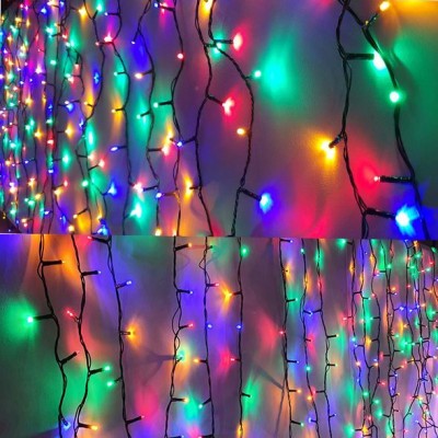 400 Πολύχρωμα Χριστουγεννιάτικα LED Λαμπάκια ARRANGO 28μ με Πράσινο Καλώδιο 1,5μ και 8 Προγράμματα Φωτισμού