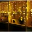 Χριστουγεννιάτικα 96 LED Λαμπάκια Κουρτίνα Θερμού Λευκού Φωτισμού - 3m