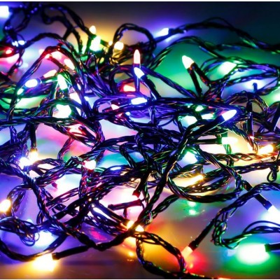 Χριστουγεννιάτικα Λαμπάκια RGB - 100 LED 220V - Με 8 Διαφορετικά Προγράμματα Φωτισμού - 10 Μέτρα