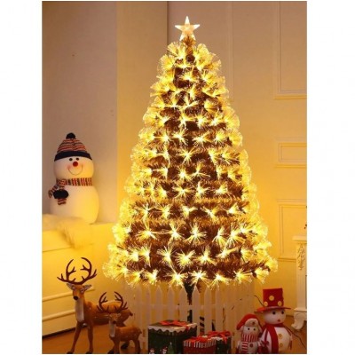 Αυτοφωτιζόμενο Χριστουγεννιάτικο Δέντρο 90εκ Οπτικής Ίνας - Θερμό Λευκό