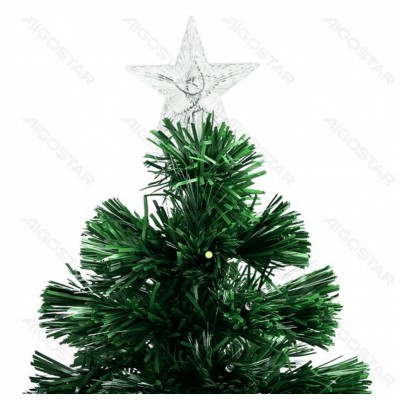 180cm Αυτοφωτιζόμενο Χριστουγεννιάτικο Δέντρο Οπτικής Ίνας - Θερμό Λευκό