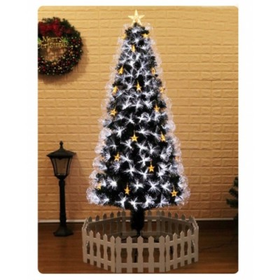 Αυτοφωτιζόμενο Χριστουγεννιάτικο Δέντρο 120εκ Οπτικής Ίνας -  Λευκό Ψυχρό
