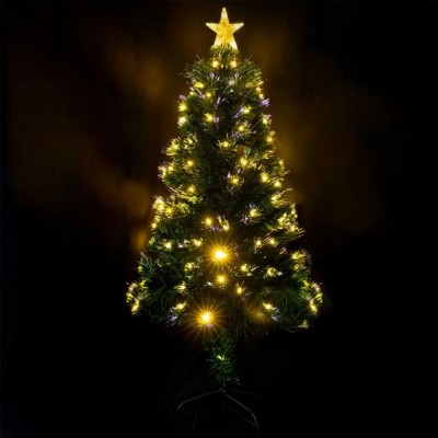 210cm Αυτοφωτιζόμενο Χριστουγεννιάτικο Δέντρο Οπτικής Ίνας - Θερμό Λευκό