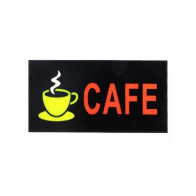 Led Φωτιζόμενη Διαφημιστική Πινακίδα "CAFE" 43X23εκ