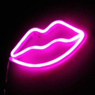Διακοσμητικό NEON Φωτιστικό Χείλη - Decoration Lamp Lips 15x27 cm
