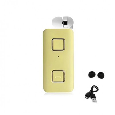 Επαναφορτιζόμενο HandsFree Ακουστικό Bluetooth Πέτου με Δόνηση & Ενσωματωμένο Μικρόφωνο, Ανασυρόμενο Ακουστικό Clip