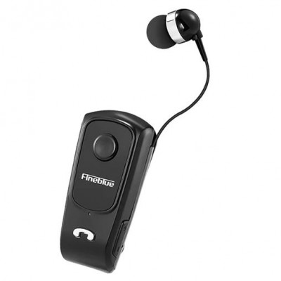 Επαναφορτιζόμενο Ασύρματο Bluetooth Ακουστικό με Δόνηση και Επεκτεινόμενο Καλώδιο Fineblue  F920 Μαύρο