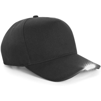 Jockey Μαύρο Καπέλο με Φακό Led