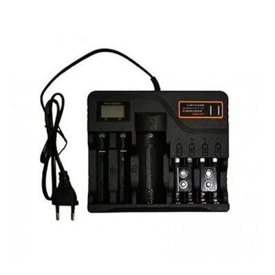 Φορτιστής Μπαταριών με Ψηφιακή Οθόνη 7 Θέσεων Li-ion/AAA/AA με 2 Θύρες USB Α18610-13