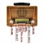 Ρετρό Επαναφορτιζόμενο Φορητό Ραδιόφωνο με Φακό - Multimedia Radio Player