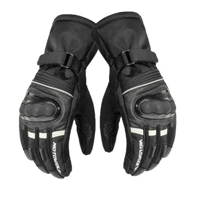 Γάντια Αναβάτη Μηχανής / Μοτοσυκλέτας Motowolf® με Εξαερισμό & Προστασία στις Αρθρώσεις - Σετ 2 Τεμαχίων MDL0138 Μαύρο