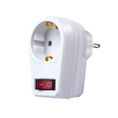Αντάπτορας Πρίζας Σούκο με Διακόπτη On/Off 250V/3680W  με Παιδική Προστασία
