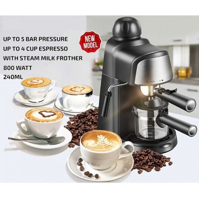 Μηχανή Espresso και Cappuccino 800W Πίεσης 5bar Μαύρη – Sokany SK-6810