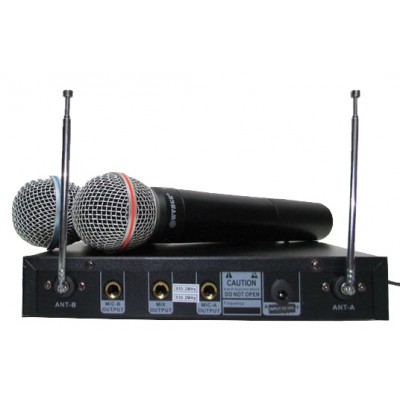 Ψηφιακή Studio Quality Συσκευή για Karaoke με 2 Ασύρματα Μικρόφωνα WG-2009 DIGITAL UHF