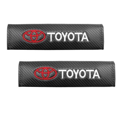 Σετ 2τμχ Κεντητά Μαξιλαράκια Ζώνης Toyota σε Carbon Μαύρο Χρώμα