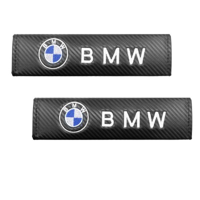 Σετ 2τμχ Κεντητά Μαξιλαράκια Ζώνης BMW σε Carbon Μαύρο Χρώμα