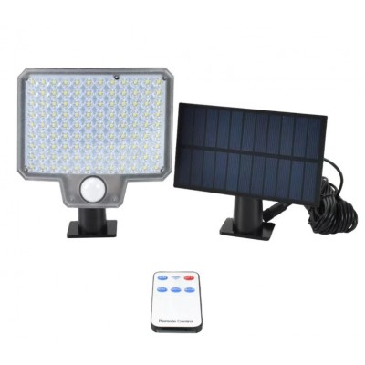 Επιτοίχιο Ηλιακό Φωτιστικό LED Λευκού Φωτισμού 6500Κ OEM LF-2501B – Μαύρο