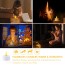 Σετ 12 Τεμαχίων Επαναφορτιζόμενα Κεριά Θερμού Φωτισμού με Εφφέ Φλόγας και Βάση Φόρτισης