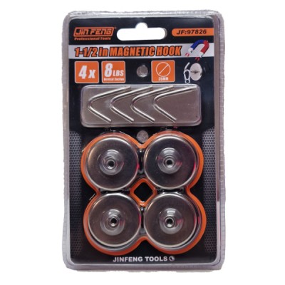 4 Τεμάχια Μαγνητικοί Γάντζοι Νεοδυμίου Ανάρτησης Αντικειμένων για Βάρος έως 3.5kg